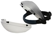 Ratchet Headband with 3" Sparkguard and Clear 3" Chin Protector (HG5-C) - 2